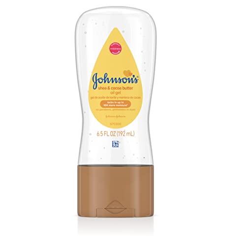 Johnson's Baby Oil Gel Enriched with Shea and Cocoa Butter, Great for Baby Massage, 6.5 fl. oz, Pack of 6 (Packaging May Vary)