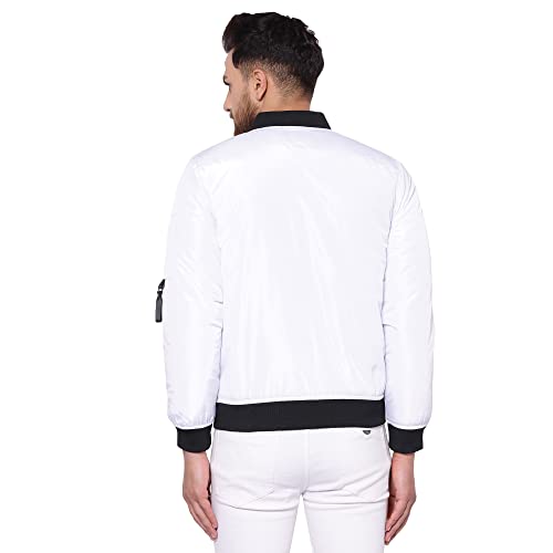 Image of Red Tape Men White Bomber Jacket