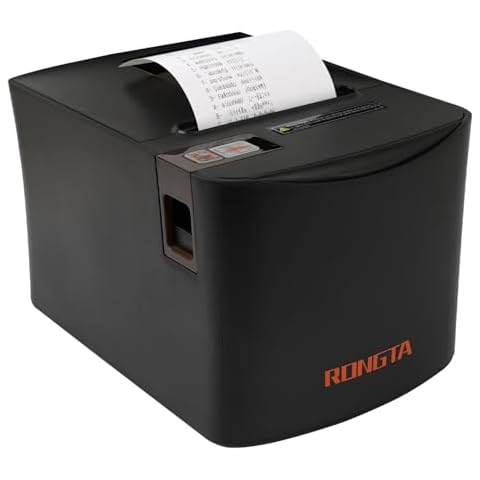 Rongta Thermal Receipt Printer, 80mm High-Speed POS Printer with Auto Cutter, 250mm/s, Ideal for Kitchen & Small Business, Compatible with Windows, Linux, MacOS Cover