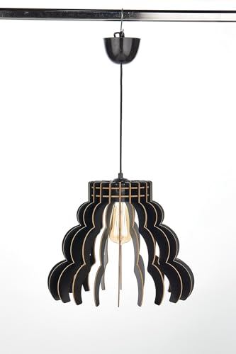 Lámpara de techo moderna casquillo E27 cuerpo negro ajustable 4