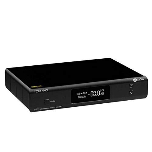 TOPPING D90 AK4499 AK4118フルバランスDAC Bluetooth 5.0 DSD512 LDAC ハイレゾ デコーダー (MQA 黒色)
