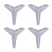Pied De Support De Meuble ， Pieds De Support De Meuble Triangle Argent Chromé, Pieds De Table en Fer Forgé Peints en Noir avec Pieds en Caoutchouc Antidérapants Pieds De Canapé Pieds D'Armoire