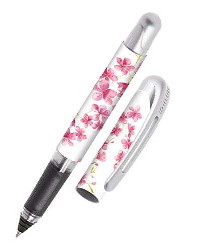 ONLINE stylo roller ergonomique Cherry │ pour l'école et le lycée │ poignée souple pour gauchers et droitiers │ cartouches d'encre standard,...