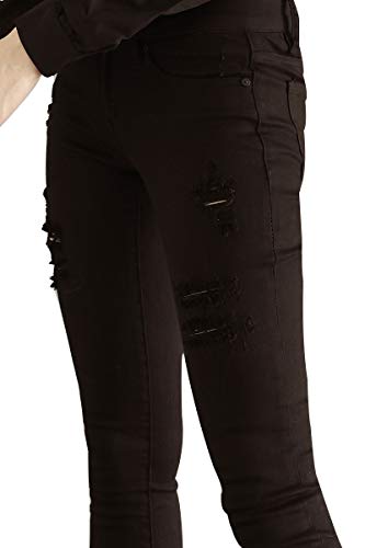 Kan Can Women's Low Rise Ankle Skinny Jeans - Distressed - KC60503