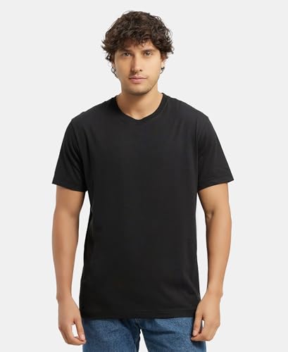 Image of Jockey 2714 Men's Super Combed Cotton Rich Solid Round Neck Half Sleeve T-Shirt (Pack of 2)