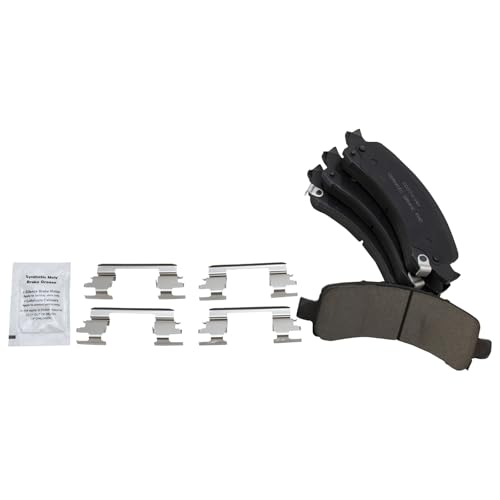 Image of TRQ Rear Brake Pad & Rotor Kit Ceramic Premium G-Coated Compatible with 2008-2016 Chevrolet Express 2500 2004-2016 Express 3500 GMC Savana 2500 Savana 3500