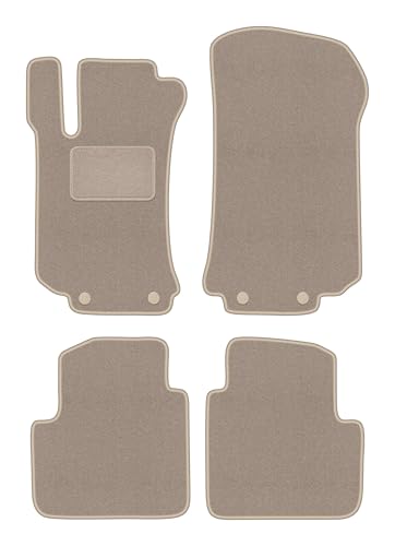 Tapis de voiture Mercedes R V251 R251 monospace 2005-2013 velours beige 4 pièces