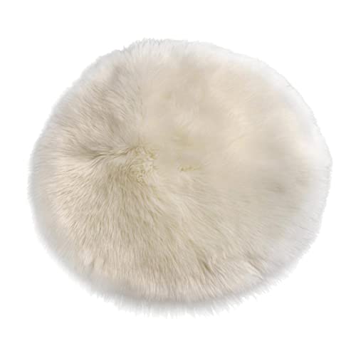 Coussin de siege contre les chaises dures galette ronde blanche