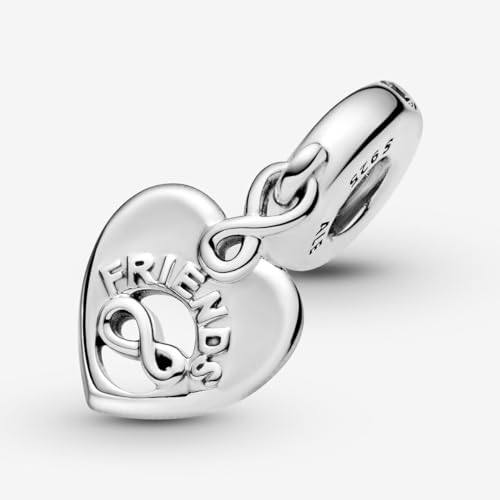 PANDORA Friends Forever Heart Dangle Charm - Compatible with PANDORA Moments - Jewelry for Women - Gift for Her - Made with Sterling Silver & Cubic Zirconia - With Gift Box4