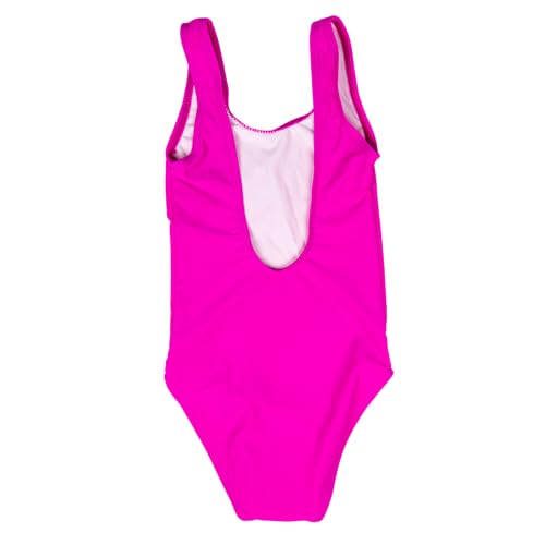Image of A Dash of Chic Hot Pink Birthday Girl Swimsuit, Bday Pool Party Pink Girls One Piece Swimsuit, Gift for Little Girls Birthday