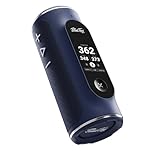 Blue Tees Golf Player+ GPS Speaker with Touch Screen Display, 10+ Hours Battery, 40,000+ Courses, Visual + Audible Distance, Hazard Distance - IPX7 Waterproof (Navy)