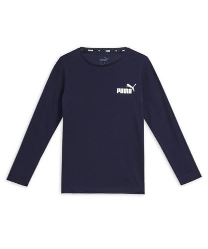 T-Shirt à Manches Longues PUMA Enfant Anti-Déformation en Coton Peacoat Taille 140