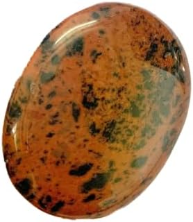 crystalmiracle Mahagoni Obsidian 1.5" Oval Worry Stone Crystal Healing Thumb Stone Handcrafted Gemstone