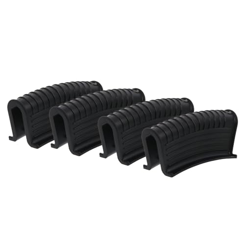 Homoyoyo Funda Aislante Térmica para Asa de Olla de Silicona Gruesa Color Negro 4 Piezas Protección Antideslizante para Mangos de Sartenes Ollas y Cacerolas Apta para Cocina y Uso