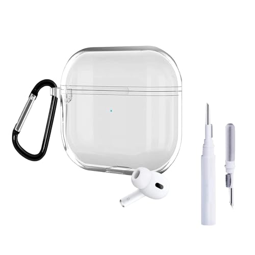 Image of YODI Case Cover for Airpods Pro|Pro 2|Airpods Pro 3|Airpods 4 Pouch, Silicone Cases with Cleaner Kit 360 Drop Protection,Shock-Resistant ((Transparent), Airpods Pro 3 (2025))