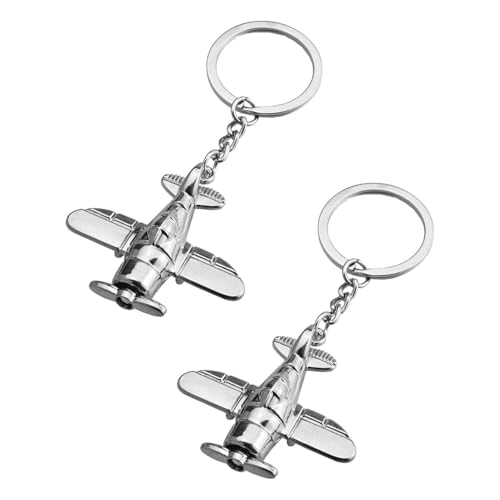 2 Stück Flugzeug-Schlüsselanhänger, Kreative Schlüsselanhänger, Metall-Schlüsselanhänger, Geschenk-Schlüsselanhänger, Piloten-Schlüsselanhänger