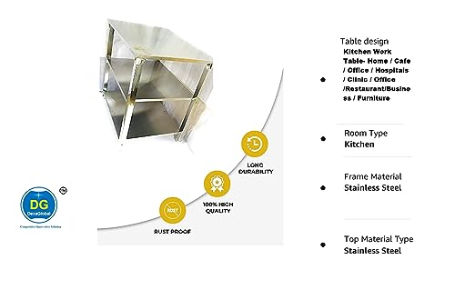 Image of Stainless Steel (SS Table, 32 x 23 x 31.5 (2 Under Shelf))