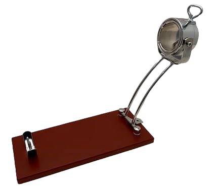BALSAT | Jamonero Inoxidable Mod. Plegado Giratorio - Hierro cromado y polietileno - Utensilio de Cocina (Marrón)