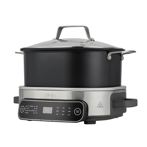 【Amazon.co.jp限定】 Ninja ニンジャ エブリデー ポッシブルクッカー MC1101JBKNR テーブルクッカー 自動調理器 8つの調理モード (焼く・炒める・鍋/煮る/トロうま調理/蒸す/パスタ/白米/玄米/保温) MC1101J ブラック