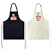 BETESSIN Grembiule Cucina Coppia Impermeabile Divertente The Boss & Real Boss Grembiuli da Barbecue Cuoco Chef Idea Regalo per Fidanzamento Matrimonio Anniversario (Nero&Bianco)