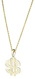 Alter empfohlen: 18 Jahre P \'tit Clown 10024 Halskette Dollar Metall – Höhe 8 cm – Gold