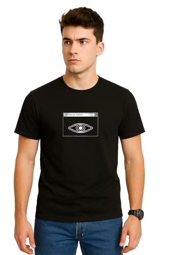 Image of Veirdo Men's T-Shirt Regular Fit Round Neck Pure Cotton Half Sleeve Graphics Printed T-Shirt Different Size Range S to 2XL