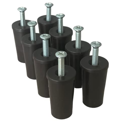 Tappo di Arresto Conico Paracolpo in Nylon per Avvolgibili Tapparelle Conf. 8 pezzi (40 mm, Marrone)