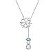 925 Sterling Silber Lone Chain Winter süße Schneeflocke Schneemann Y-förmige Lasso-Halskette Frohe Weihnachten Schmuck für Frauen (Schneeflocken-Schneemann)