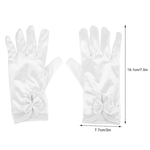 Girls White Elegant Gloves for Princess Tea Party Birthday Cosplay2