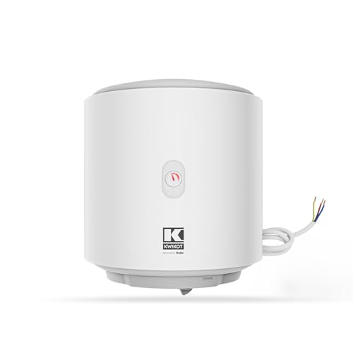 Kwikot Chauffe-eau Électrique 30 Litres Vertical Mural, Ballon Eau Chaude Cumulus à Accumulation 1500W, Résistant Eaux Dures et Calcaire 8 Bars, Compact...