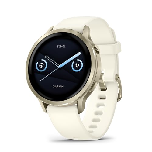 Garmin Venu 4, 41 mm, Smartwatch Premium con GPS, Pantalla táctil AMOLED, Diseño de Acero Inoxidable, Linterna LED, Funciones avanzadas de Salud y Forma física, 10 días de autonomía, Dorado