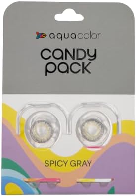 Aquacolor Spicy Grey Candy Pack Zero Power Colored Lenses (2 Lens/Box)