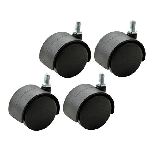 GETAJGHSD 4pcs Heavy Duty Office Chair Casters Swivel Caster Wheels for Furniture Compatible with Carpet Floors Smooth Quiet Rollers Without Brake