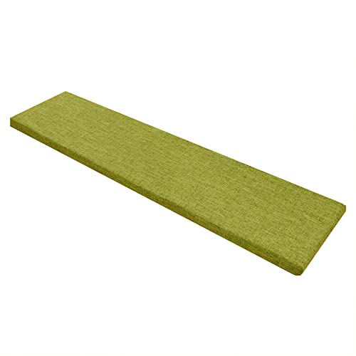 Prettiee Almohadillas para sillas y Muebles, Almohadillas para Bancos con Fundas extraíbles para mesas de Comedor de Cocina, 100 x 45 x 5 cm, Verde