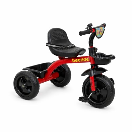 Image of Smart & Safe Kids Tricycle with EVA Wheels, Storage Basket & Seat Belt | Kiddo 3-Wheel Tricycle Cycle for Toddlers Age 3-5 Years | Red Baby Tricycle for Boys & Girls (Red)