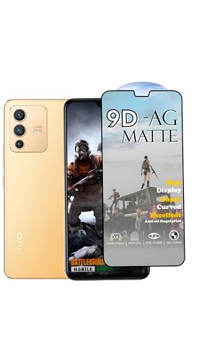 Image of Premium Tempered Glass for Vivo V23 (matte finish glass, Pack of 1) Full Screen Coverage gaming matte Screen Protector Guard (VIVO V23)