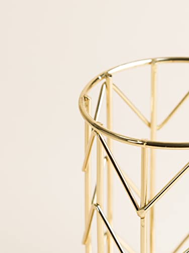 U Brands Pencil Cup, Wire Metal, Gold - 897U06-24