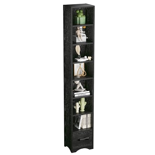 VECELO Narrow Tall Storage Shelf - 6 Adjustable Shelves, Removable