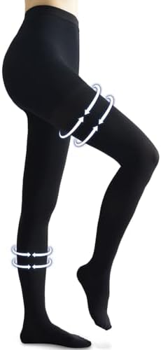 beister Medical Compression Pantyhose for Women & Men, Opaque Closed Toe 20-30mmHg Graduated Support Tights