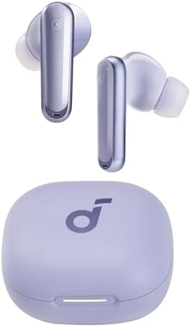 soundcore P40i by Anker, Noise Cancelling Wireless Earbuds, Adaptive Noise Cancelling to Environments, Heavy Bass, 60H Playtime, 2-in-1 Case and Phone Stand, IPX5, Wireless Charging, Bluetooth 5.3