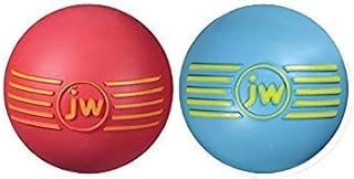 JW Isqueak Ball Rubber Dog Toy Size:Medium Pack of 2 Color:Color May Vary