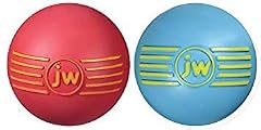 JW Isqueak Ball Rubber Dog Toy Size Medium Pack of 2 Color Color May Vary
