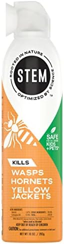STEM Kills Wasps, Hornets And Yellow Jackets: Plant-Based Active Ingredient Bug Spray, Botanical Insecticide For Outdoor Use, 10 fl oz (Pack Of 1)