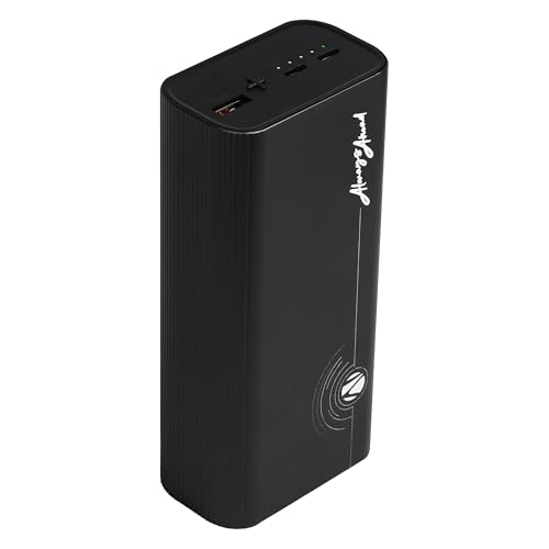 Image of ZEBRONICS 27000 mAh Power Bank | 65W PD3.0 | Fast Charging | Dual Type C & USB A | For iPhone, Android, Laptop,Tab, Earbuds | Flight Friendly | Metal Body | Circuit Protection | EnergiPOD 27R2 (Black)