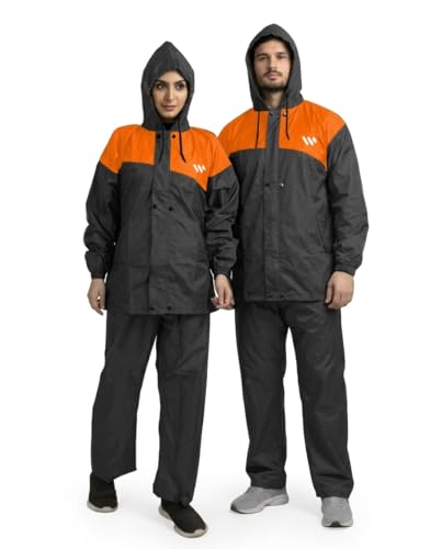 Image of Ranger Unisex 1 Set Rain Suit with Hooded Jacket & Trouser | TPU Coated Bike Riding Wear with Seam Sealed Protection