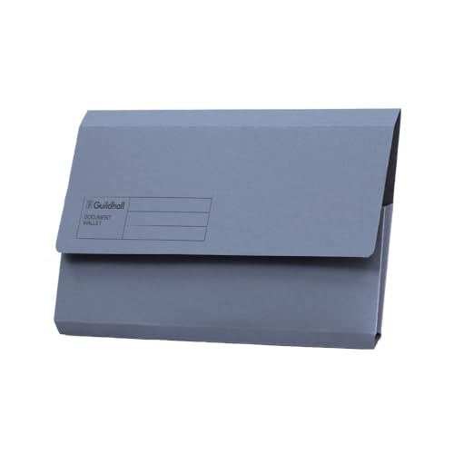 Exacompta Guildhall Document Wallets 285gsm Foolscap - Blue Pack of 50