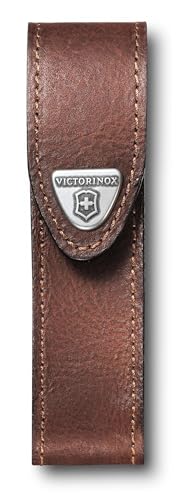 Victorinox Étui cuir pour couteau suisse 2-3 épaisseurs , Mixte Adulte, Brun, 115 mm