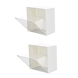 FIXOSHEE 2 Stück Klappbare Aufbewahrungsbox aus Kunststoff Hängebox für Schmuck und Kleinteile Organizer für Büro und Messestand