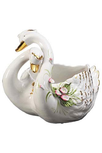 Amazon.co.jp: 【イタリア製＊直輸入】陶製小物入れ (スワン大