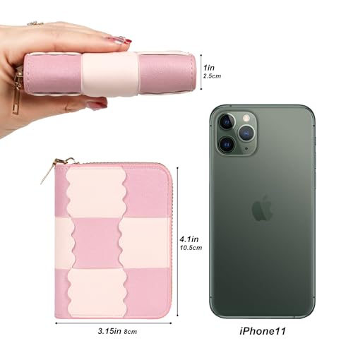 Image of Credit Card Wallet, RFID Card Case Wallet, Zipper Card Cases Holder for Men Women, RFID Blocking, KeyChain Wallet, Compact Size Card Organizer Case for Women